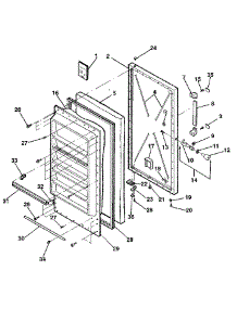 Door parts for Kenmore Freezer 253.9206311 (2539206311, 253 9206311) from AppliancePartsPros.com