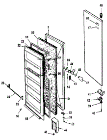 Door parts for Kenmore Freezer 253.9226110 (2539226110, 253 9226110) from AppliancePartsPros.com