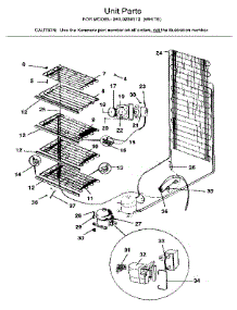Unit parts for Kenmore Freezer 253.9234112 (2539234112, 253 9234112) from AppliancePartsPros.com