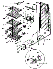 Unit Parts parts for Kenmore Freezer 253.9234313 (2539234313, 253 9234313) from AppliancePartsPros.com