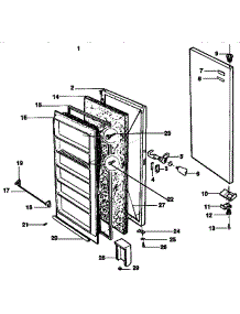 Door Parts parts for Kenmore Freezer 253.9235410 (2539235410, 253 9235410) from AppliancePartsPros.com
