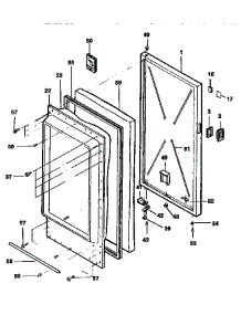 Door parts for Kenmore Freezer 253.9252110 (2539252110, 253 9252110) from AppliancePartsPros.com