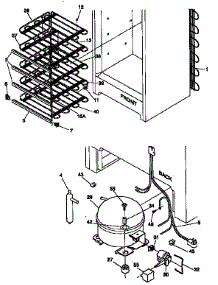 System parts for Kenmore Freezer 253.9267110 (2539267110, 253 9267110) from AppliancePartsPros.com