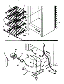 System parts for Kenmore Freezer 253.9269011 (2539269011, 253 9269011) from AppliancePartsPros.com