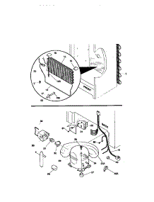 System parts for Kenmore Freezer 253.9280212 (2539280212, 253 9280212) from AppliancePartsPros.com
