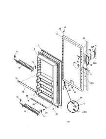 Door parts for Kenmore Freezer 253.9280415 (2539280415, 253 9280415) from AppliancePartsPros.com
