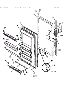Door parts for Kenmore Freezer 253.9280810 (2539280810, 253 9280810) from AppliancePartsPros.com