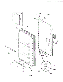 Door parts for Kenmore Freezer 253.9284013 (2539284013, 253 9284013) from AppliancePartsPros.com
