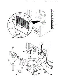 System parts for Kenmore Freezer 253.9287212 (2539287212, 253 9287212) from AppliancePartsPros.com