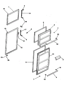 Door parts for Kenmore Refrigerator 253.9305022 (2539305022, 253 9305022) from AppliancePartsPros.com