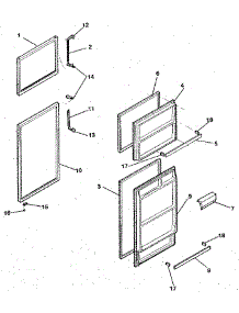 Door parts for Kenmore Refrigerator 253.9305190 (2539305190, 253 9305190) from AppliancePartsPros.com
