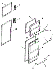 Door parts for Kenmore Refrigerator 253.9305315 (2539305315, 253 9305315) from AppliancePartsPros.com