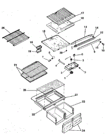 Cabinet parts for Kenmore Refrigerator 253.9305780 (2539305780, 253 9305780) from AppliancePartsPros.com