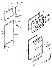 Door parts for Kenmore Refrigerator 253.9307062 (2539307062, 253 9307062) from AppliancePartsPros.com