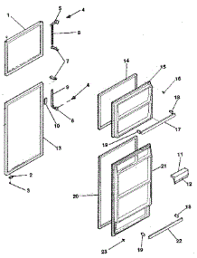 Door parts for Kenmore Refrigerator 253.9308063 (2539308063, 253 9308063) from AppliancePartsPros.com