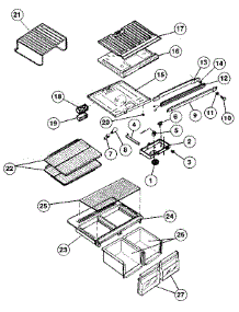 Shelves And Accessories parts for Kenmore Refrigerator 253.9308112 (2539308112, 253 9308112) from AppliancePartsPros.com