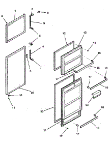 Door parts for Kenmore Refrigerator 253.9308283 (2539308283, 253 9308283) from AppliancePartsPros.com
