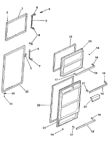 Door parts for Kenmore Refrigerator 253.9308292 (2539308292, 253 9308292) from AppliancePartsPros.com