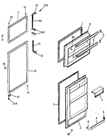 Door parts for Kenmore Refrigerator 253.9308704 (2539308704, 253 9308704) from AppliancePartsPros.com