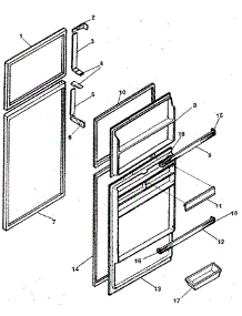 Door parts for Kenmore Refrigerator 253.9309700 (2539309700, 253 9309700) from AppliancePartsPros.com