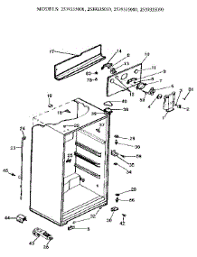 Cabinet Parts parts for Kenmore Refrigerator 253.9335080 (2539335080, 253 9335080) from AppliancePartsPros.com