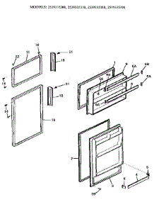 Doors parts for Kenmore Refrigerator 253.9335310 (2539335310, 253 9335310) from AppliancePartsPros.com