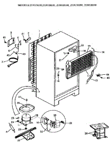 Unit parts for Kenmore Refrigerator 253.9338100 (2539338100, 253 9338100) from AppliancePartsPros.com
