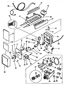 Icemaker parts for Kenmore Refrigerator 253.9338181 (2539338181, 253 9338181) from AppliancePartsPros.com