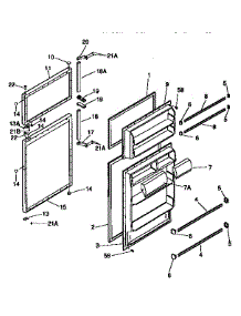Doors parts for Kenmore Refrigerator 253.9338281 (2539338281, 253 9338281) from AppliancePartsPros.com