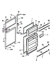 Doors parts for Kenmore Refrigerator 253.9343010 (2539343010, 253 9343010) from AppliancePartsPros.com