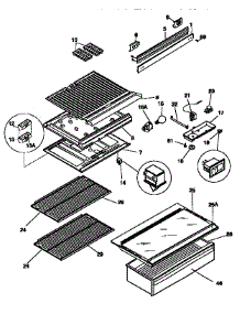 Separator And Shelves parts for Kenmore Refrigerator 253.9345090 (2539345090, 253 9345090) from AppliancePartsPros.com