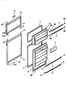 Doors parts for Kenmore Refrigerator 253.9345190 (2539345190, 253 9345190) from AppliancePartsPros.com