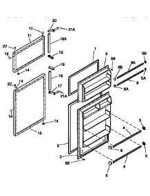 Doors parts for Kenmore Refrigerator 253.9345380 (2539345380, 253 9345380) from AppliancePartsPros.com