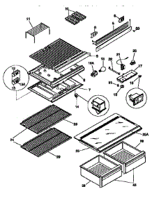 Separator And Shelves parts for Kenmore Refrigerator 253.9346290 (2539346290, 253 9346290) from AppliancePartsPros.com