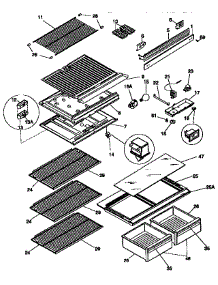 Separator And Shelves parts for Kenmore Refrigerator 253.9346480 (2539346480, 253 9346480) from AppliancePartsPros.com