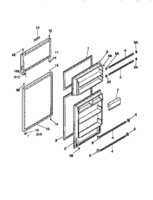 Doors parts for Kenmore Refrigerator 253.9348001 (2539348001, 253 9348001) from AppliancePartsPros.com