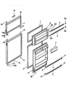 Doors parts for Kenmore Refrigerator 253.9348080 (2539348080, 253 9348080) from AppliancePartsPros.com