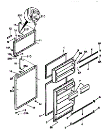 Doors parts for Kenmore Refrigerator 253.9348720 (2539348720, 253 9348720) from AppliancePartsPros.com