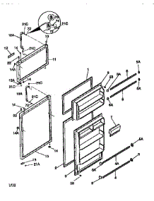 Doors parts for Kenmore Refrigerator 253.9363012 (2539363012, 253 9363012) from AppliancePartsPros.com
