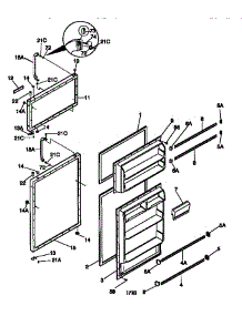 Doors parts for Kenmore Refrigerator 253.9363083 (2539363083, 253 9363083) from AppliancePartsPros.com