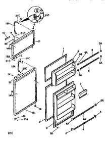 Doors parts for Kenmore Refrigerator 253.9363092 (2539363092, 253 9363092) from AppliancePartsPros.com