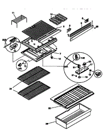 Shelves And Accessories parts for Kenmore Refrigerator 253.9363093 (2539363093, 253 9363093) from AppliancePartsPros.com