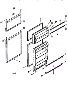 Doors parts for Kenmore Refrigerator 253.9366002 (2539366002, 253 9366002) from AppliancePartsPros.com