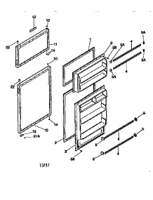Doors parts for Kenmore Refrigerator 253.9366005 (2539366005, 253 9366005) from AppliancePartsPros.com