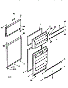 Doors parts for Kenmore Refrigerator 253.9366013 (2539366013, 253 9366013) from AppliancePartsPros.com