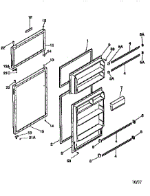 Doors parts for Kenmore Refrigerator 253.9366115 (2539366115, 253 9366115) from AppliancePartsPros.com