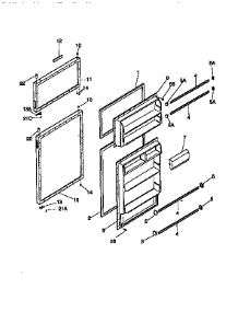 Doors parts for Kenmore Refrigerator 253.9366180 (2539366180, 253 9366180) from AppliancePartsPros.com