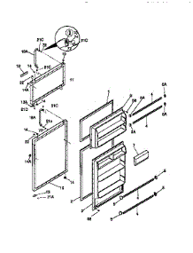 Doors parts for Kenmore Refrigerator 253.9366201 (2539366201, 253 9366201) from AppliancePartsPros.com