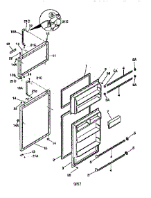 Doors parts for Kenmore Refrigerator 253.9366214 (2539366214, 253 9366214) from AppliancePartsPros.com