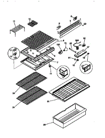 Separator And Shelves parts for Kenmore Refrigerator 253.9366281 (2539366281, 253 9366281) from AppliancePartsPros.com